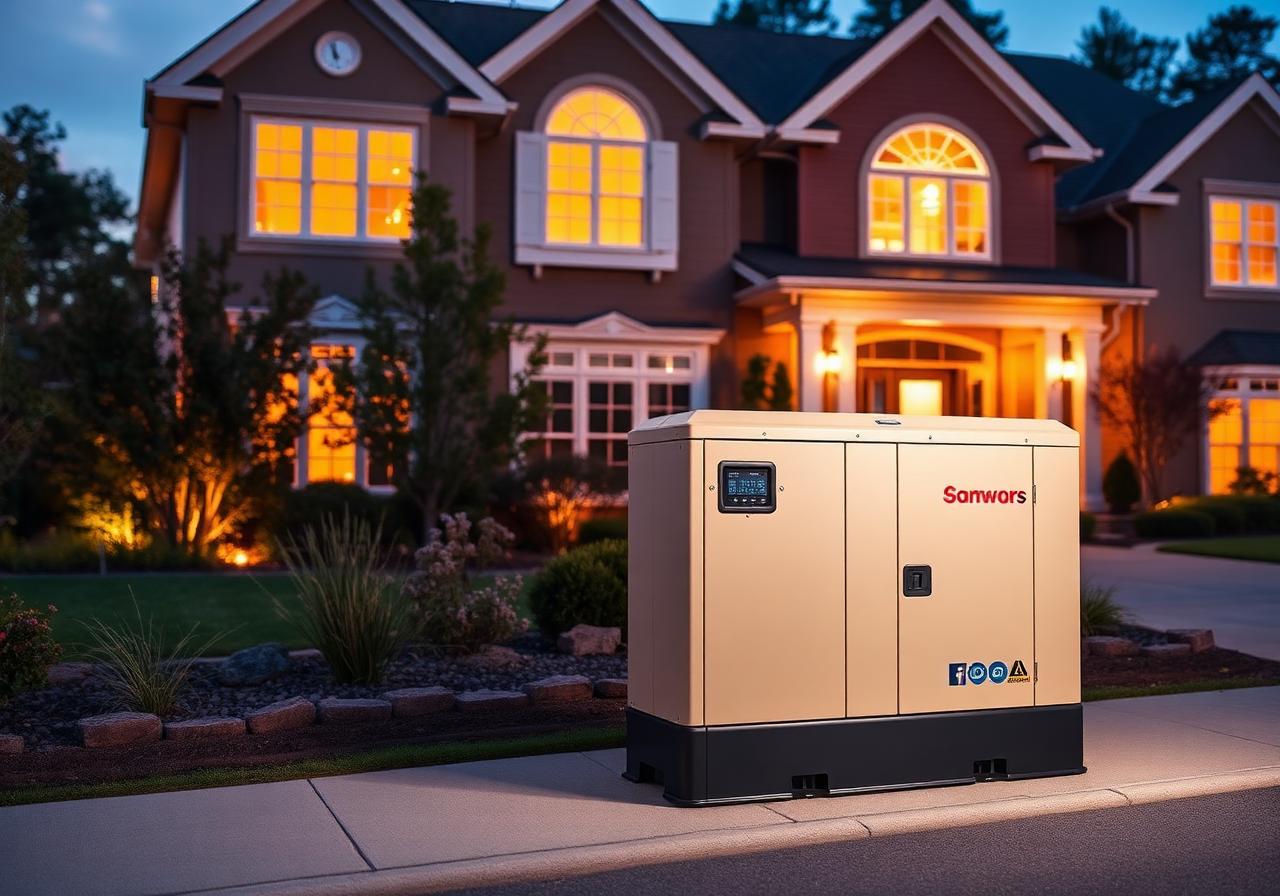 Standby generator installed at a home